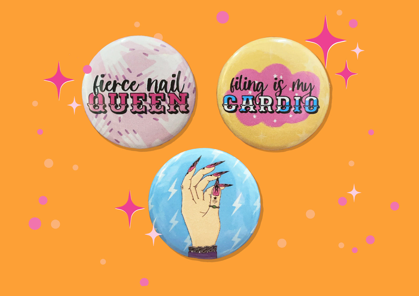 Fierce Nail Queen Badge Set