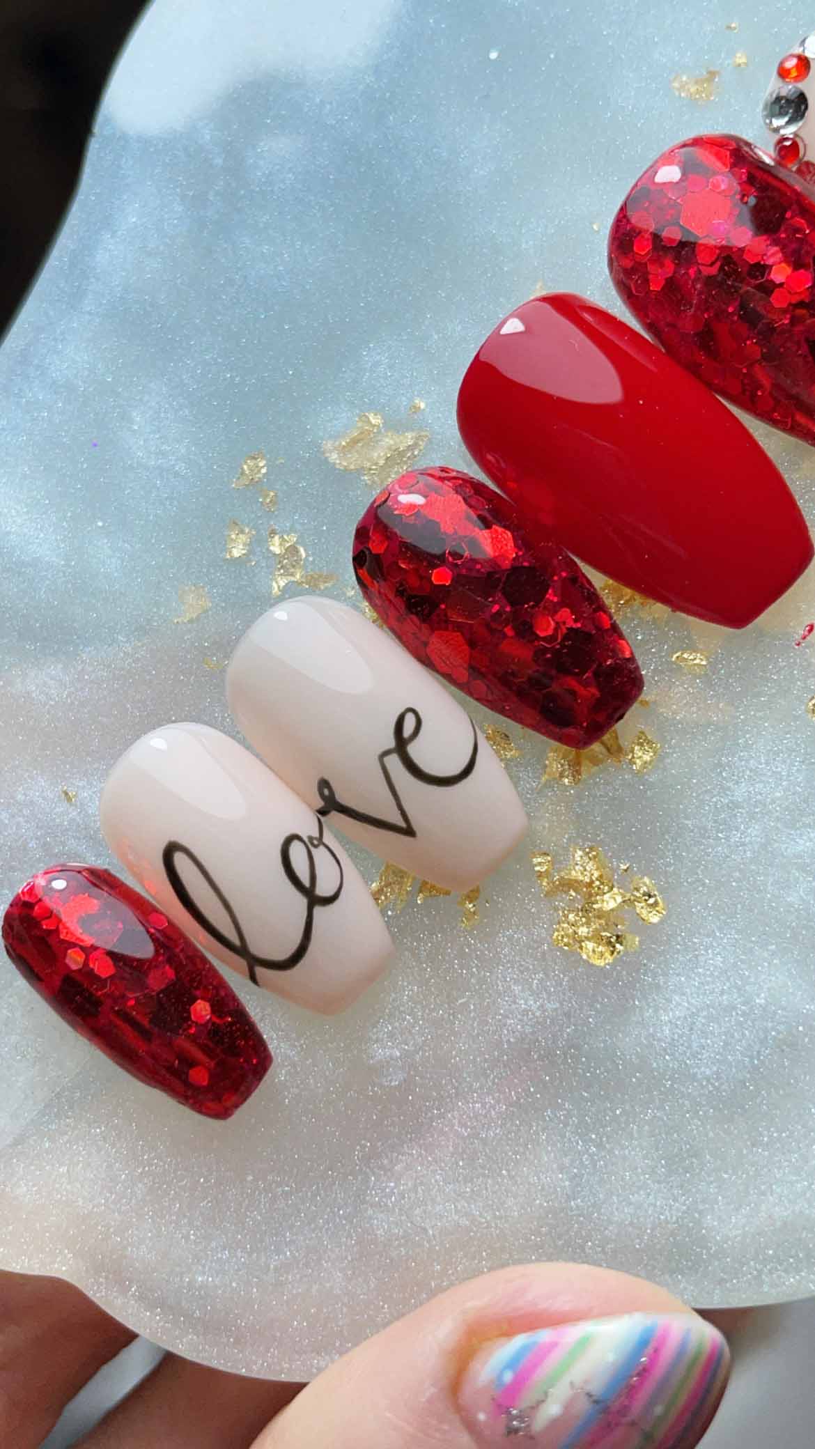 Red Valentine Nails